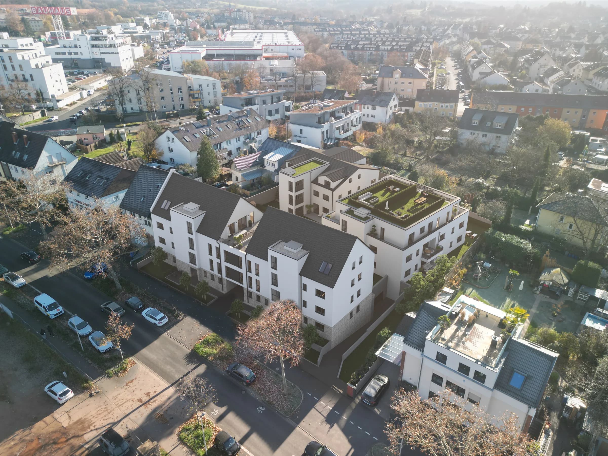 Wohnensemble VERO 76 in Aschaffenburg – moderne Eigentumswohnungen mit Balkon und Dachterrasse